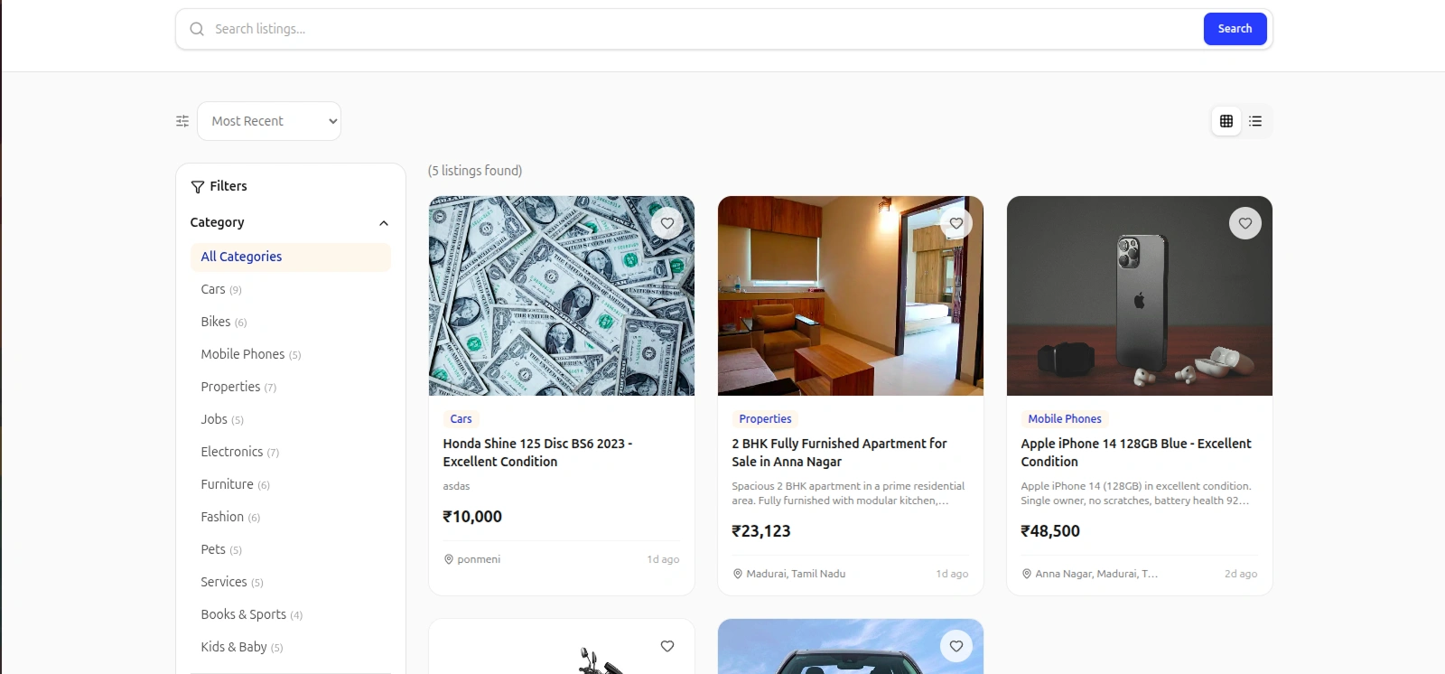 Postn Listings Page